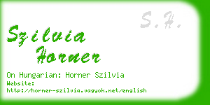 szilvia horner business card
